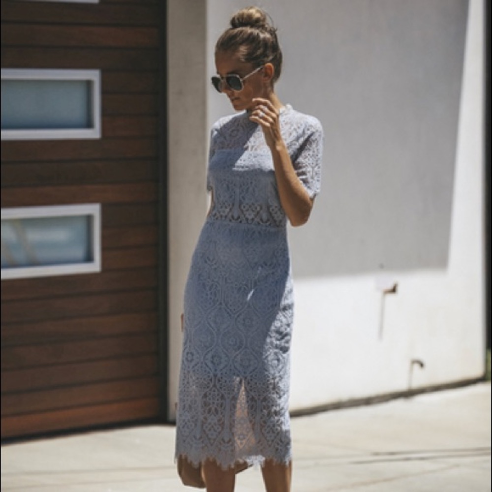 Solange lace midi dress